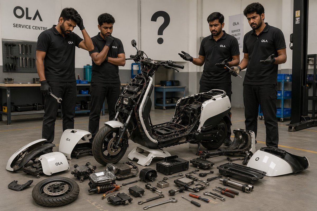 SHAMSU_KURU's tweet image. Shame on Ola for not understanding the complaint of a vehicle that has been lying idle at an authorized service center for a month.
#OlaElectric #OlaElectricScooter #BadService #CustomerGrievance #ElectricVehicle OlaServiceHorror KeralaMotoring BhavishAggarwal @OlaElectric @bhash