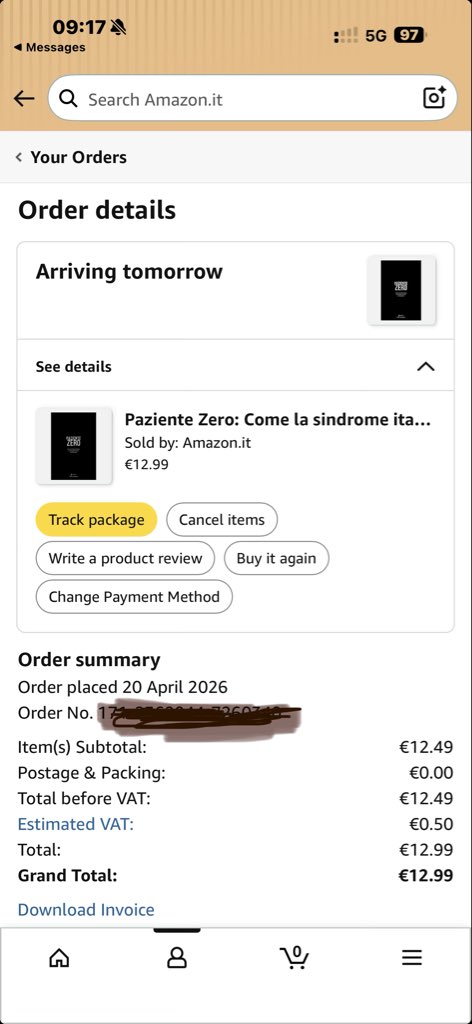 Letturina leggera e rilassante per i prossimi ponti, tra una salsiccia e uno spiedino.

#PazienteZero