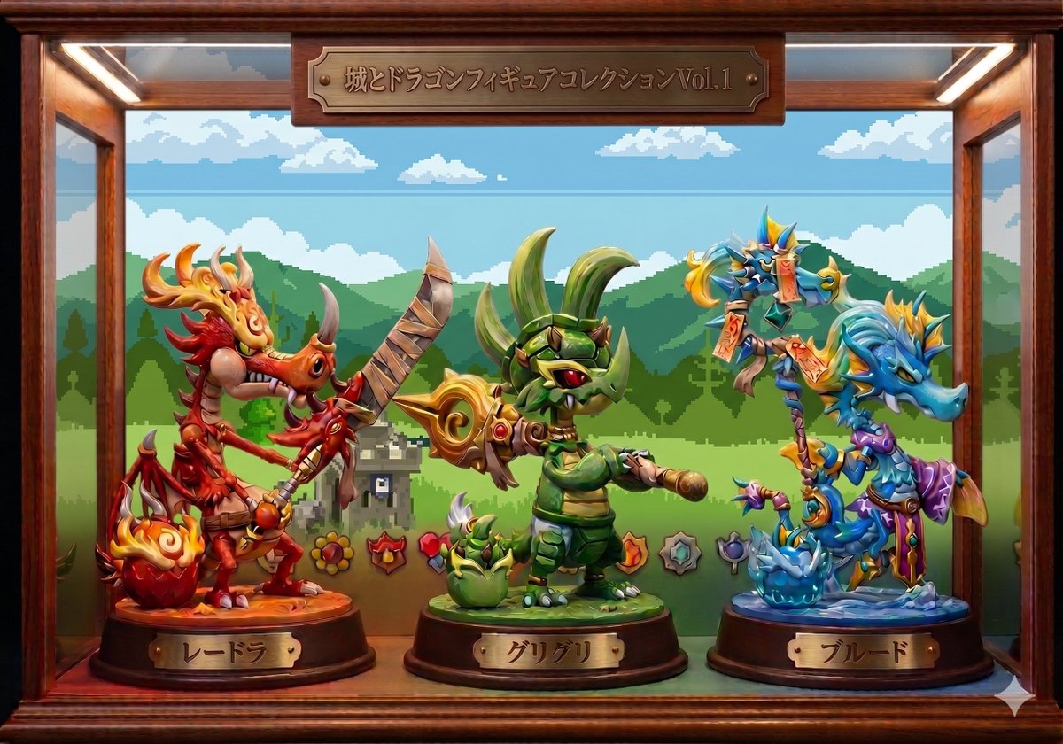 shirotoseesaa's tweet photo. 城ドラフィギュアコレクション V0l.1発売決定！
こういうの発売されたら、マジでほしいな〜
#城ドラ
#架空フィギュア https://t.co/u7pvn5ry9x