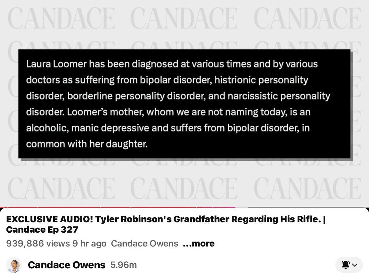 Truly why President Trump <a href="/realDonaldTrump/">Donald J. Trump</a> <a href="/POTUS/">President Donald J. Trump</a> is having Laura Loomer around him as advisor or anything at all? Pray for President Trump indeed. She is demonic! 

EXCLUSIVE AUDIO! Tyler Robinson's Grandfather Regarding His Rifle. | Can... youtube.com/live/kaWtDuoY_… via <a href="/YouTube/">YouTube</a>