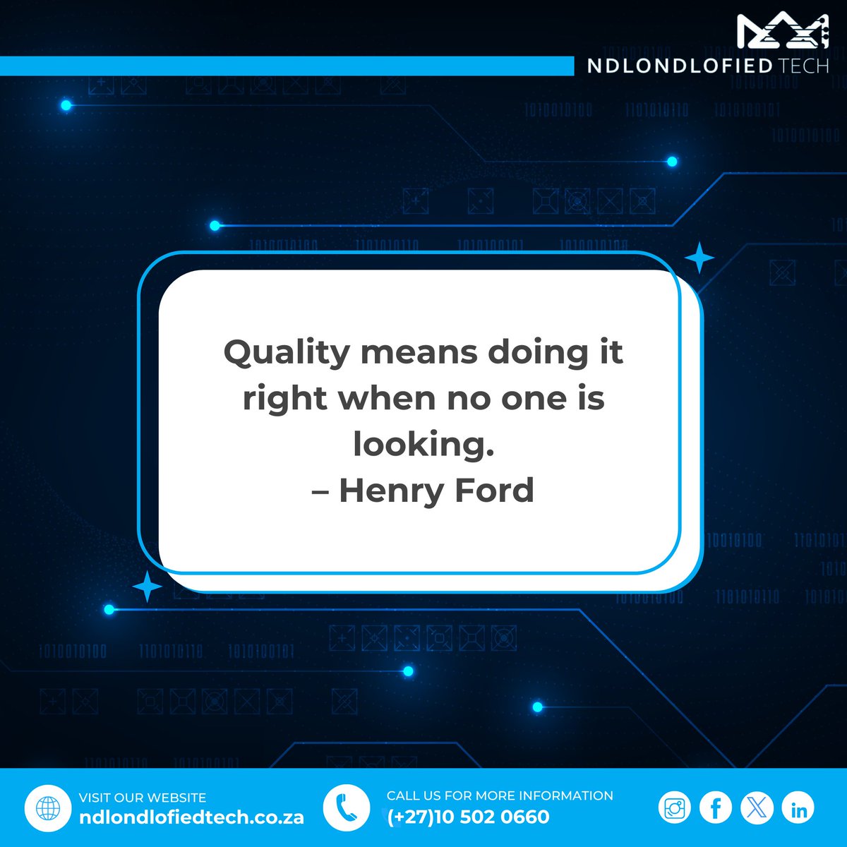 Ndlondlofiedtec's tweet image. 🔥Wisdom Wednesday from Ndlondlofied Tech 💪

Integrity builds trust. 🔐✨
True quality shows up in the unseen details.

Is your business built on quality behind the scenes?

#WisdomWednesday #QualityFirst #ITSupport #BusinessExcellence #Professionalism #StayNdlondlofied