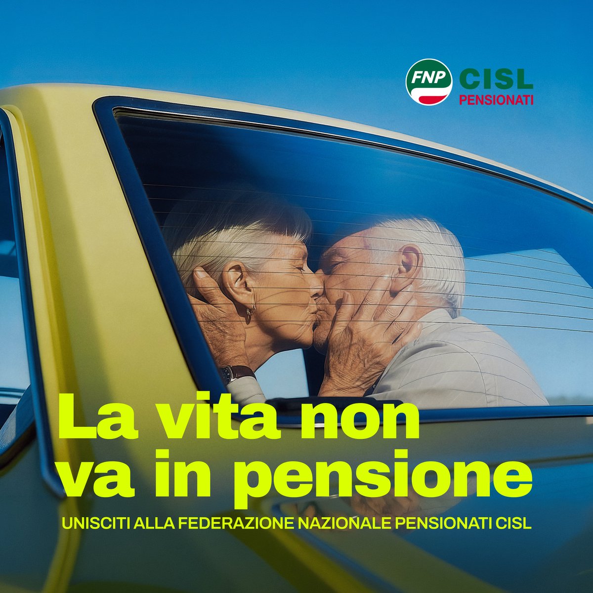 fnpCislIS's tweet photo. “𝗟𝗮 𝘃𝗶𝘁𝗮 𝗻𝗼𝗻 𝘃𝗮 𝗶𝗻 𝗽𝗲𝗻𝘀𝗶𝗼𝗻𝗲.” È il messaggio che la @FnpCisl ha scelto per la campagna 2026. Per troppo tempo l’età che avanza è stata raccontata come una fase di riduzione. La realtà che vediamo ogni giorno è diversa.
#fnpcisl https://t.co/Dmvn10szQ9