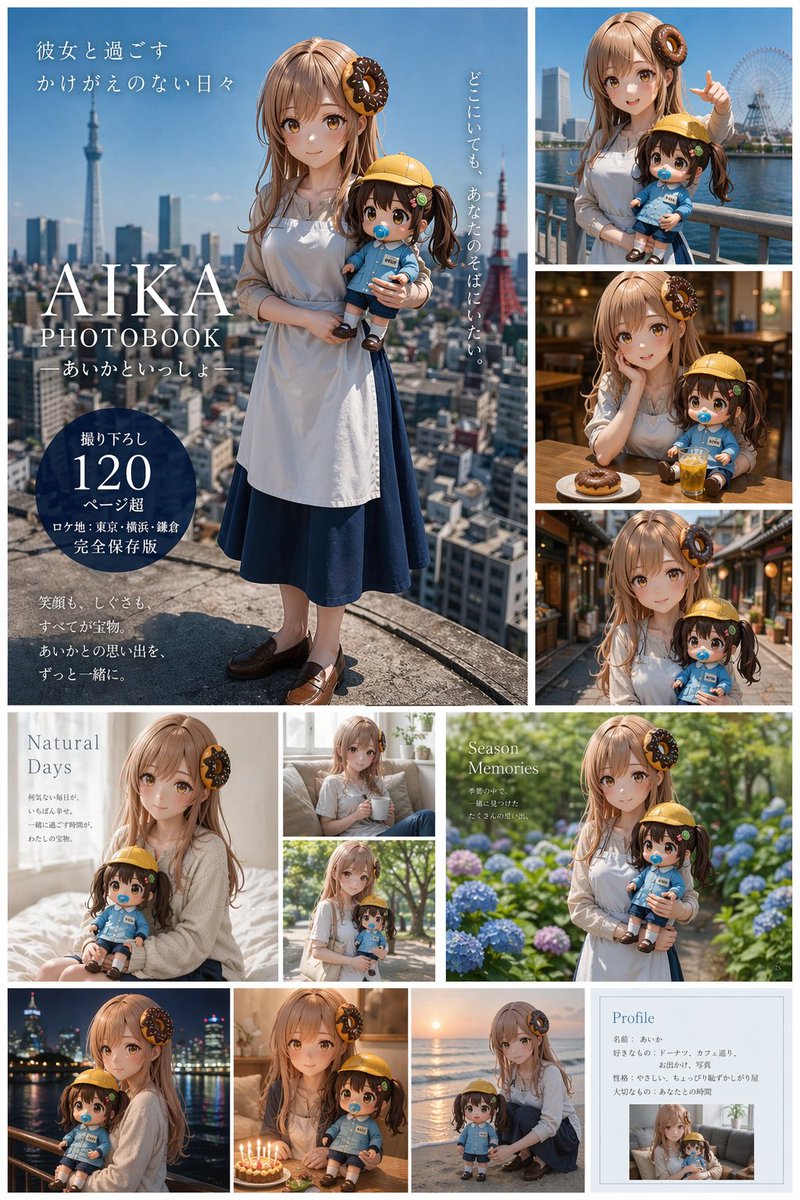 Kashiko_AIart's tweet image. GPTImage2で写真集
自分のキャラクターの画像とプロンプト入れるだけ

✅プロンプト
このキャラクターで、プロデザイナーが手掛けた写真集を作ってください。言語は日本語。

お好みでプロンプトに入れると賑やかになります…
・豊富なシチュエーション
・情報量多め