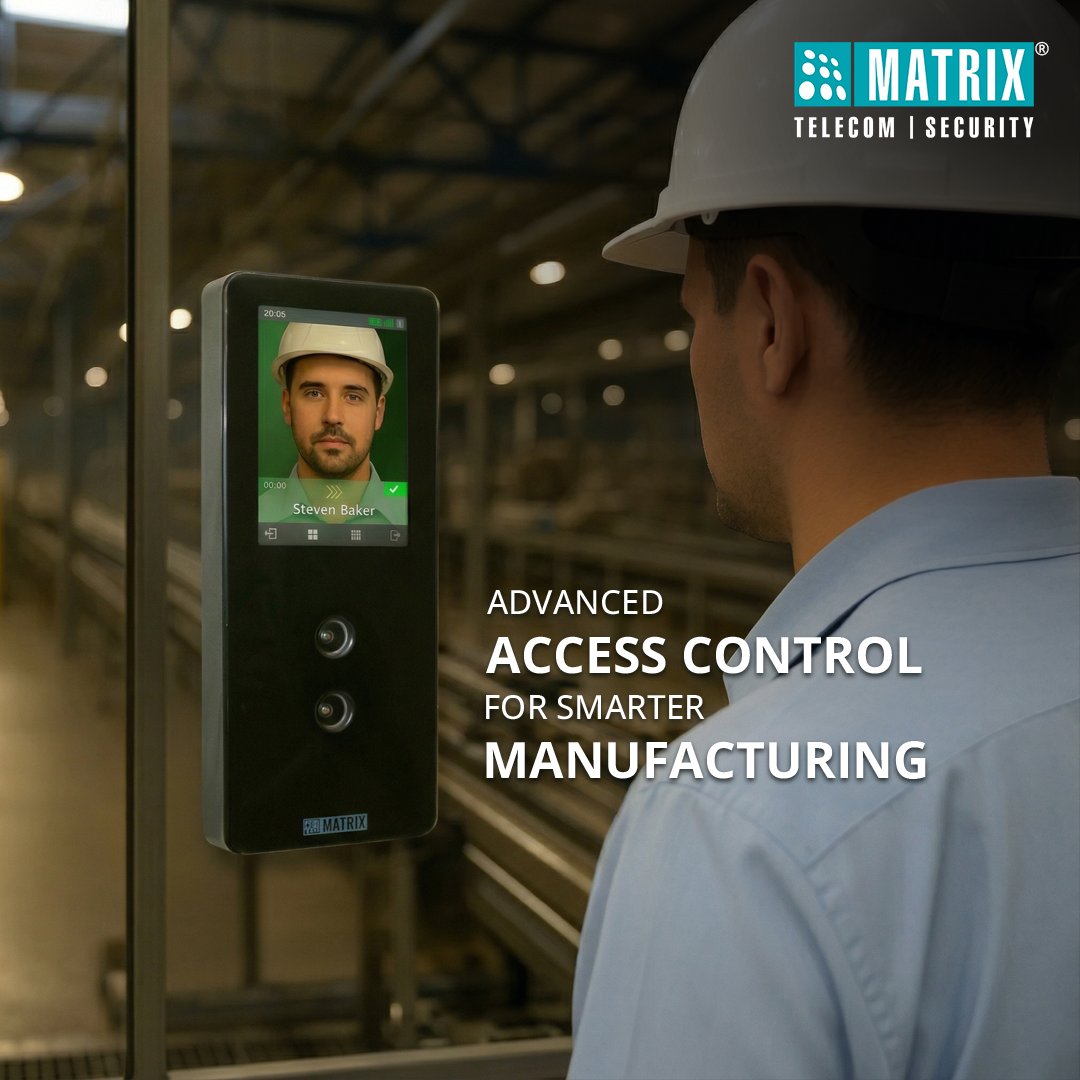 Matrix_Comsec's tweet photo. Traditional access control is failing modern manufacturing.
Our blog explores the shift toward Advanced Access Control systems and how they deliver more than just entry management.
Read here: https://t.co/OFQD5fUqOL
#Manufacturing #AccessControl #MatrixComsec https://t.co/wQNtjInSNG
