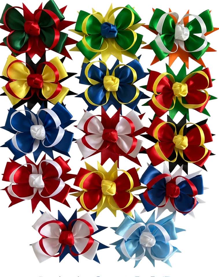 lindsey508's tweet image. Check out International Flag World Cup  Hair Bow Alligator Clip Or Brooch Pin Satin Ribbon ebay.us/m/RqLzjv #eBay via @eBay_UK