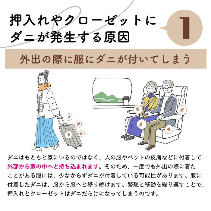 danitorirobo's tweet photo. 【クローゼットにダニが発生する原因とは🧥】
 
    ①適温（20～30℃）
    ②多湿（60％）
    ③エサ（フケ、アカなど）
    ④暗い場所
 
4つの条件がそろったクローゼットはダニ対策が必要不可欠！
#ダニ捕りロボ でダニ対策をお忘れなく🙇‍♀️
▼ご購入はこちらから！
    https://t.co/0EmzSMCl2r https://t.co/Rwv3qoWNLb