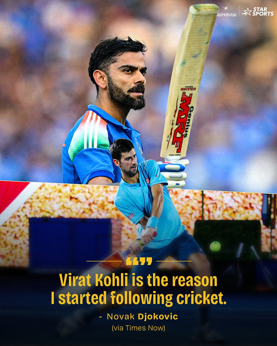 STAR SPORTS POSTER FOR KOHLI × DJOKOVIC 🐐