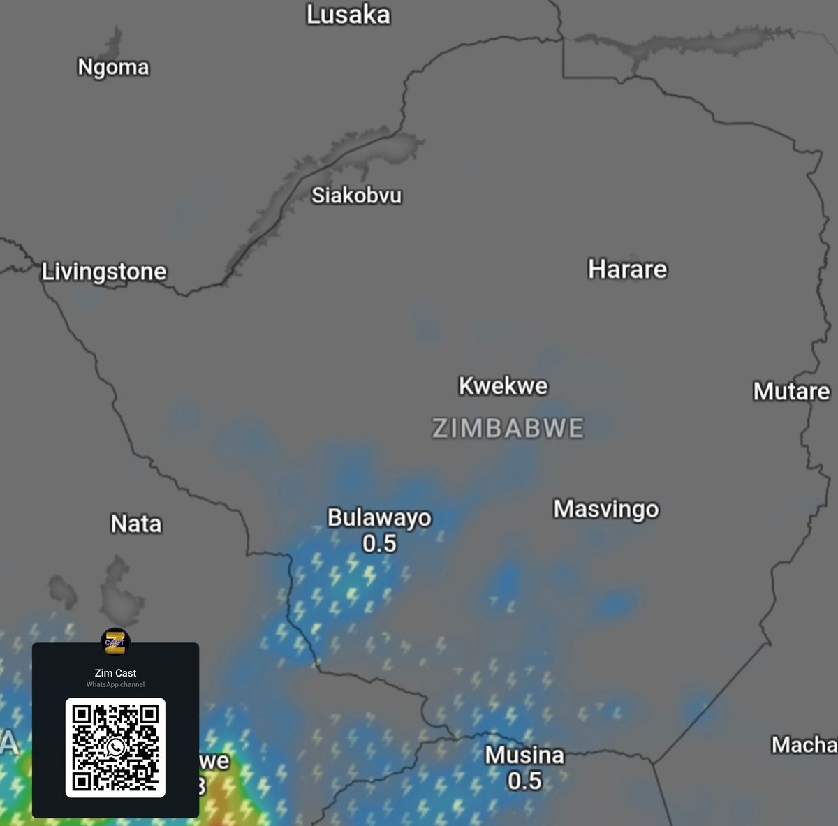 ZIM_CAST's tweet photo. Showers with possible thundershowers expected mainly across parts of Southern Zimbabwe on Tuesday, with heavy downpours possible for the southern most parts at night into Wednesday. ☀️ 🌦 🍂 🇿🇼 https://t.co/OT5pmhb2Dw
