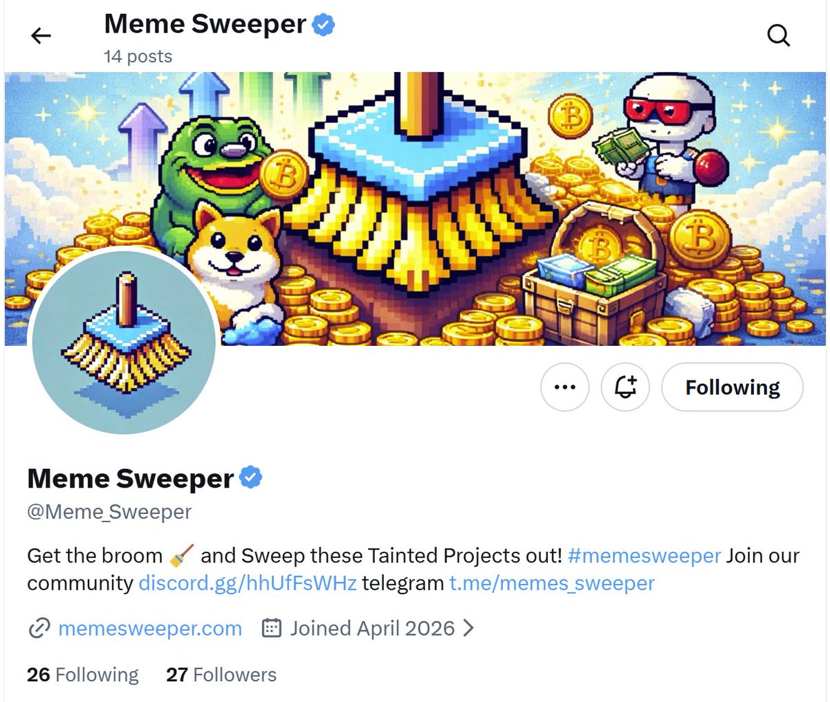 GasparCroix's tweet photo. @Meme_Sweeper @memesweeper Followed https://t.co/e4XGziQzbX