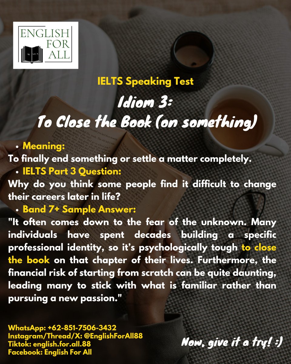 englishforall88's tweet image. Ready to start your journey? DM me to book your first session!

#IELTSSpeaking #EnglishForAll #LearnEnglish #IELTSPreparation #EnglishVocabulary @buildingpeace_
