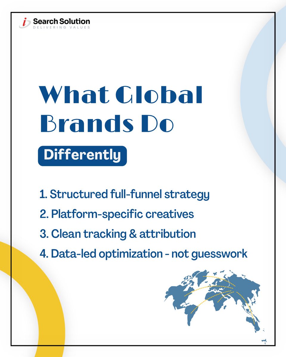 isearchsolution's tweet image. Paid ads should work like a system:

Awareness → Consideration → Conversion 📊

With proper tracking &amp;amp; strategy, results become predictable.

If ads feel expensive, the funnel is leaking.

#LeadGeneration #ROAS #ISearchSolution #MarketingStrategy 🚀