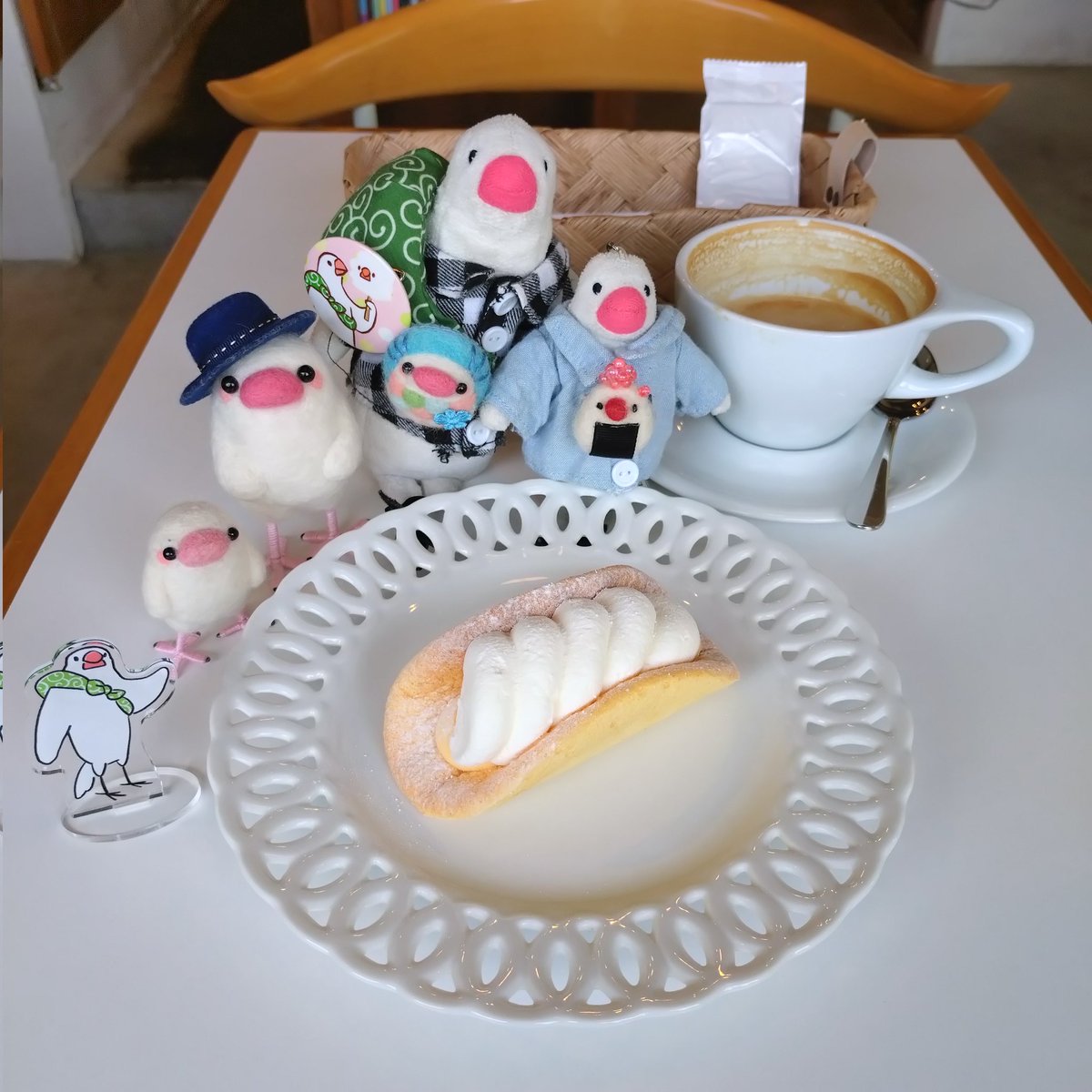 miyu_cyuncyun's tweet image. デザートにオムレット😊🖐️

#中央区鳥飼ｴﾘｱ 
#A little Coffee
#オムレット