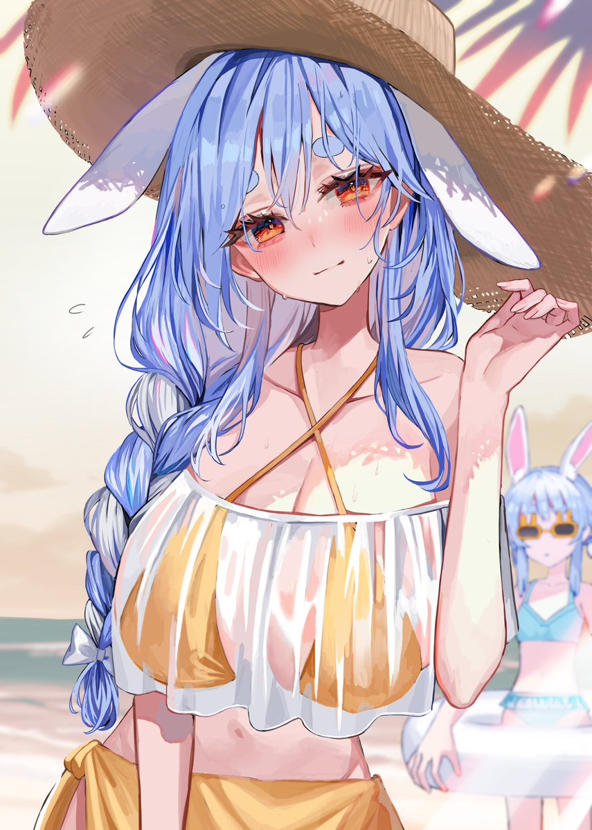 「水着…せめすぎちゃったかなぁ…？💦」
「いいから泳ぐぺこよ」
#なんの脈絡もなく水着イラストを再掲して最近フォローしてくれたフォロワーを怖がらせましょう