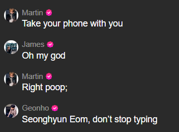 IM CRYING? seonghyeon wanted to go to the bathroom so they said no and told him to take his phone with him 😭😭😭