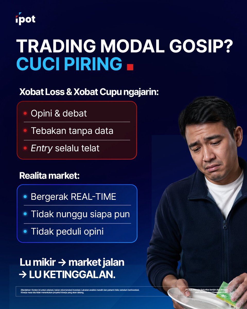 indopremier's tweet photo. Market volatile itu bukan tempat buat nebak—ini arena buat yang bisa baca pergerakan saat itu juga. AI real-time + LADI di IPOT ngasih lo edge buat lihat akumulasi dan peluang saat itu terjadi🚀 Trading tanpa data real-time = sinyal palsu, pasti telat. #ThinkLikeSmartMoney #IPOT https://t.co/G2ByFxQg68