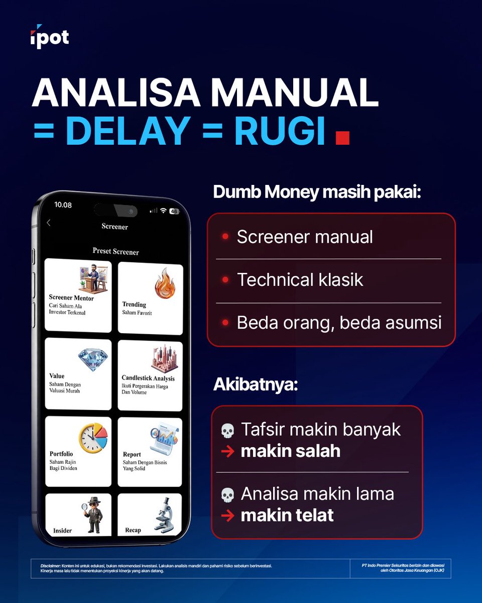 indopremier's tweet photo. Market volatile itu bukan tempat buat nebak—ini arena buat yang bisa baca pergerakan saat itu juga. AI real-time + LADI di IPOT ngasih lo edge buat lihat akumulasi dan peluang saat itu terjadi🚀 Trading tanpa data real-time = sinyal palsu, pasti telat. #ThinkLikeSmartMoney #IPOT https://t.co/G2ByFxQg68