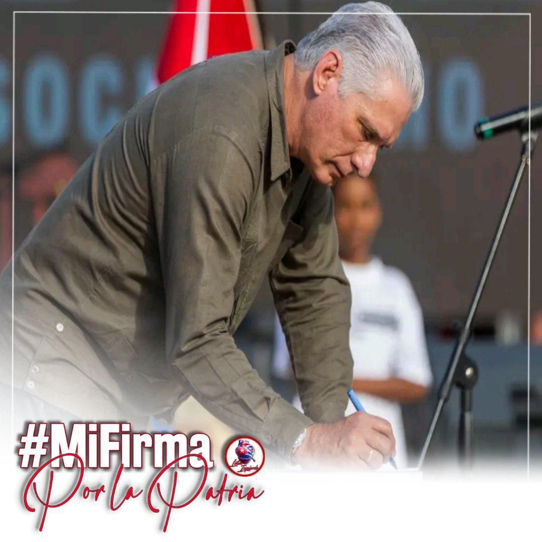 ¡Firmamos por la Patria! 
Con la certeza de que la paz no es debilidad, es principio, la esencia de lo que somos como pueblo.
Firmo por la paz
Firmo por el derecho a defenderla
Firmo por Cuba
#MiFirmaPorLaPatria