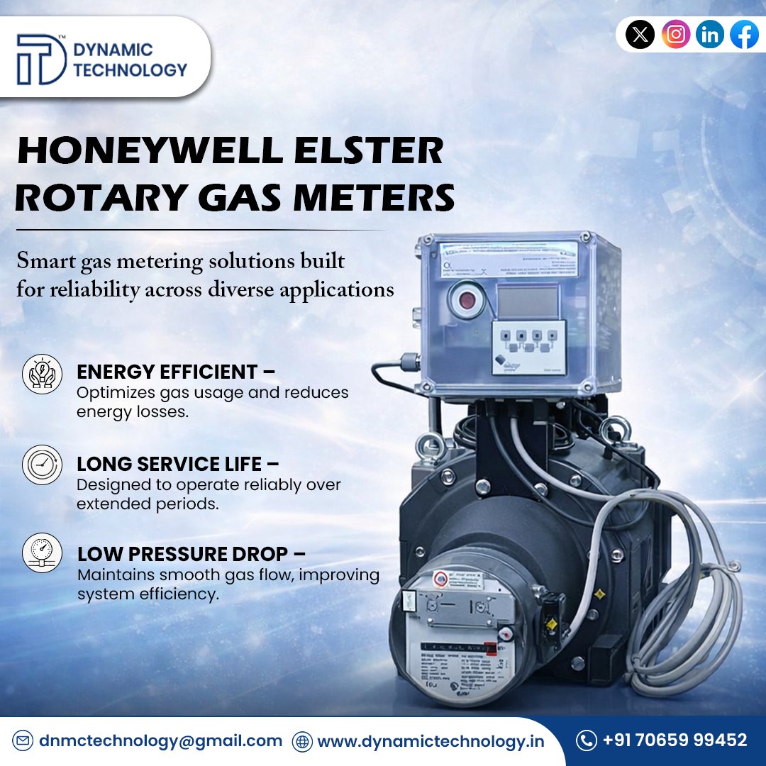Dynamic_Techn's tweet image. 🔥 Smart gas metering made efficient with Rotary Gas Meters.

📞 +91 70659 99452
📧 dnmctechnology@gmail.com
🌐 dynamictechnology.in

#GasMeter #EnergyEfficiency #IndustrialSolutions #SmartMetering #Engineering #Automation #DynamicTechnology #GasFlow #ReliablePerformance