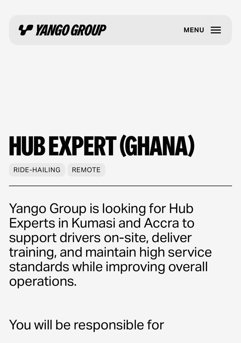 ghana_career's tweet image. #vacancy 
yango.com/career/vacancy…