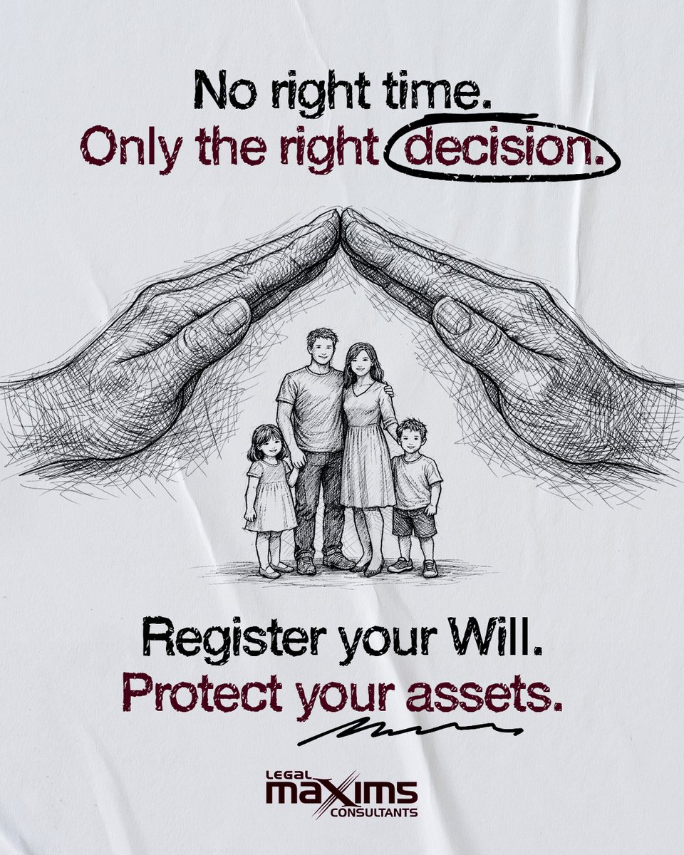 LegalMaximsUAE's tweet image. Your family deserves certainty, not confusion.
Make the decision that secures their future today.

#willregistration #protectyourfamily♥️ #securefuture #legalmaxims #uaelaw #estateplanning