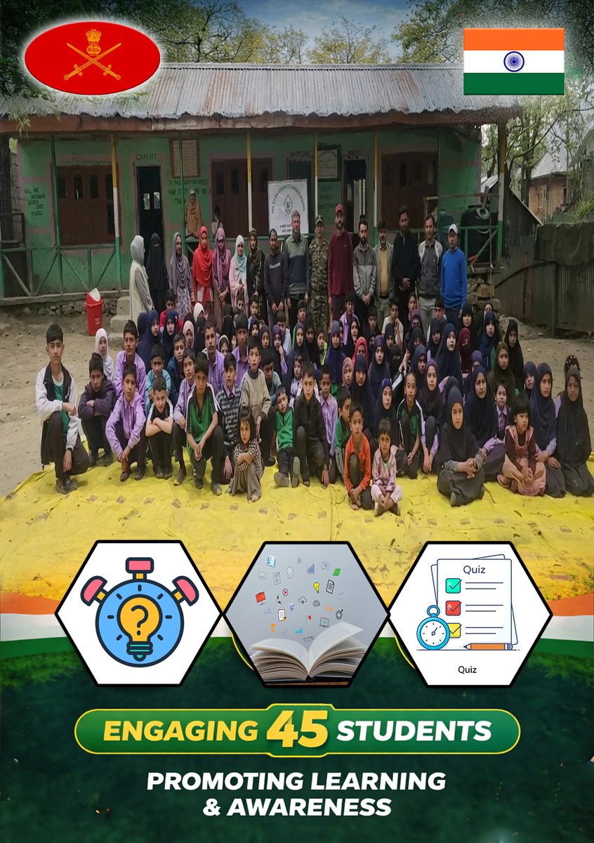 Heroofkashmir's tweet image. Empowering young minds through learning and awareness 📚✨
An engaging session bringing together 45 students, fostering curiosity, knowledge, and a brighter future for all.
#EducationMatters #YouthEmpowerment #Learning #Awareness #FutureLeaders #CommunityEngagement
