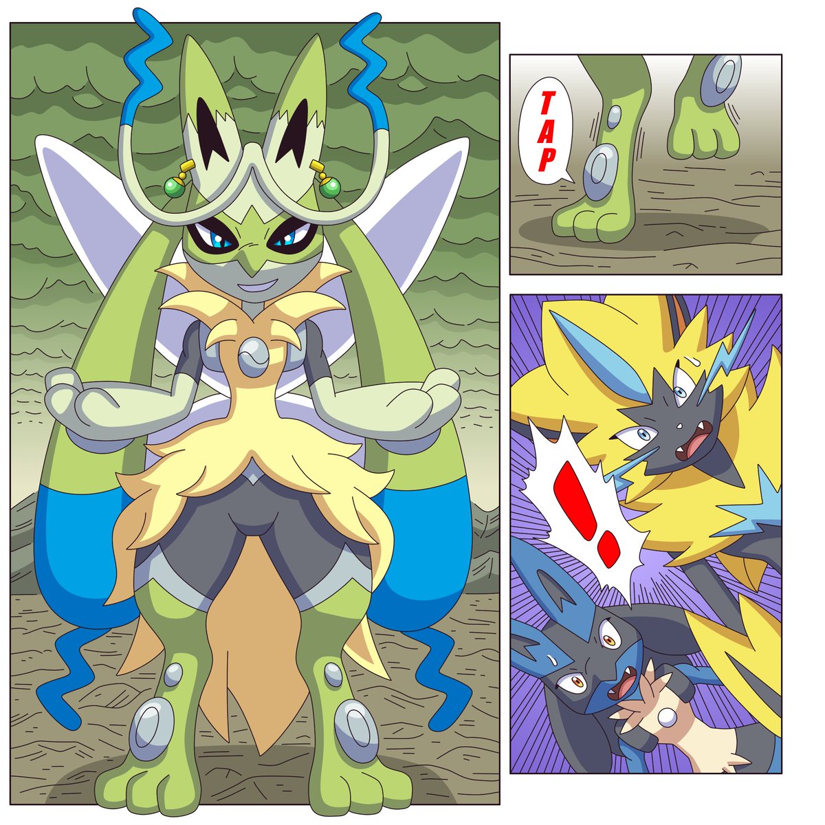 Ragster2448's tweet photo. Poké Ball Super: Lucario Black Saga! #pokemon #lucario #zeraora https://t.co/PaOcO7iSTJ