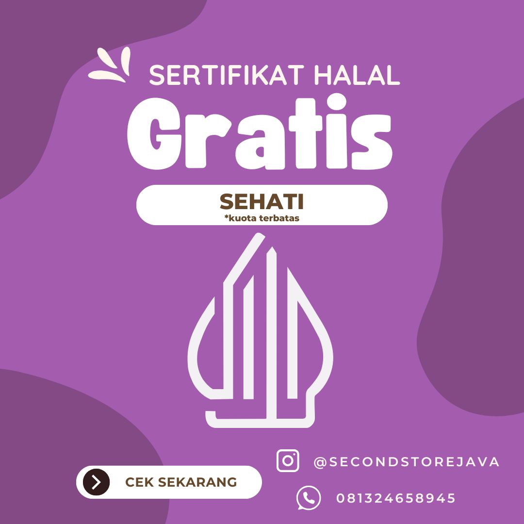 secondstorejava's tweet image. Hadir Kembali Program Sertifikat Halal Gratis #SEHATI
Bagi Para Pelaku Usaha segera daftarkan Produk agar memiliki #SertifikatHalal
Kuota Terbatas.Yuk Segera Daftar #GRATIS Tanpa Biaya banyak manfaatnya
Dapat dibantu dan Konsultasi, tanpa biaya
IG @secondstorejava
WA 081324658945