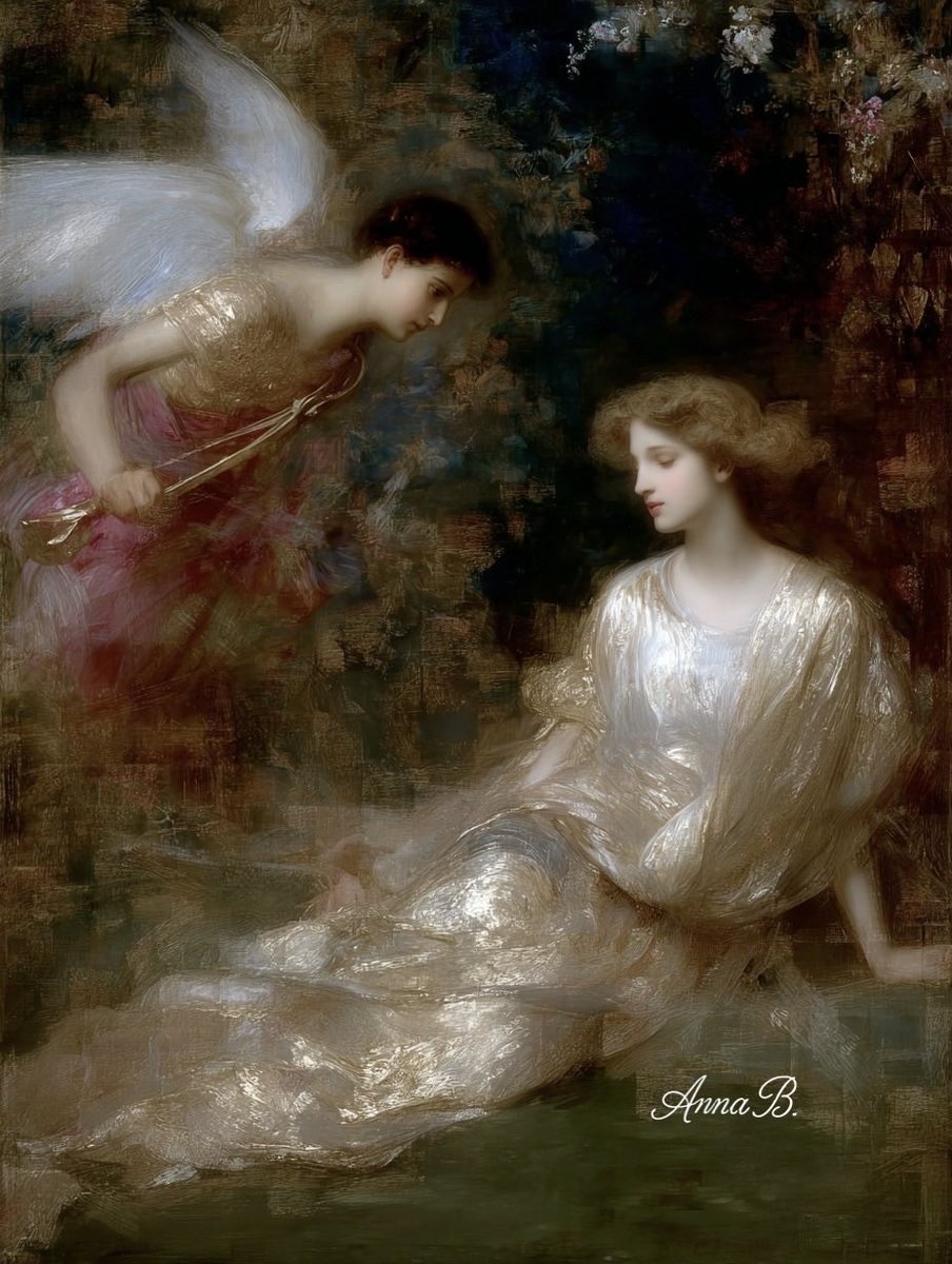 Aurora41155547's tweet image. Ode to Psyche                                                         #Art #AIArt #Literature #JohnKeats #OdetoPsyche #Cupid #Psyche