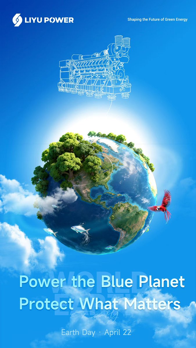 LiyuPower's tweet photo. 🌍 This Earth Day, let’s protect our planet together!
Every kWh of clean energy is a gentle promise to our Earth, lighting up the blue skies and nurturing all life.
Together, we can make a difference！
#EarthDay #CleanEnergy #SustainableFuture #ProtectOurPlanet #LiyuPower https://t.co/m8Mhy5XWE5