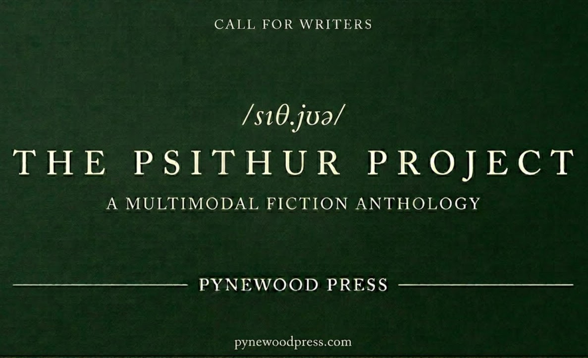 PynewoodPress's tweet image. Call for #writers and #musicians for The Psithur Project.
We are embarking on a project that blends words with sound.

If you ran your finger along sentences from great books, what would they sound like?
Submit on our website/DM
#PynewoodPress #PsithurProject #CallForSubmissions