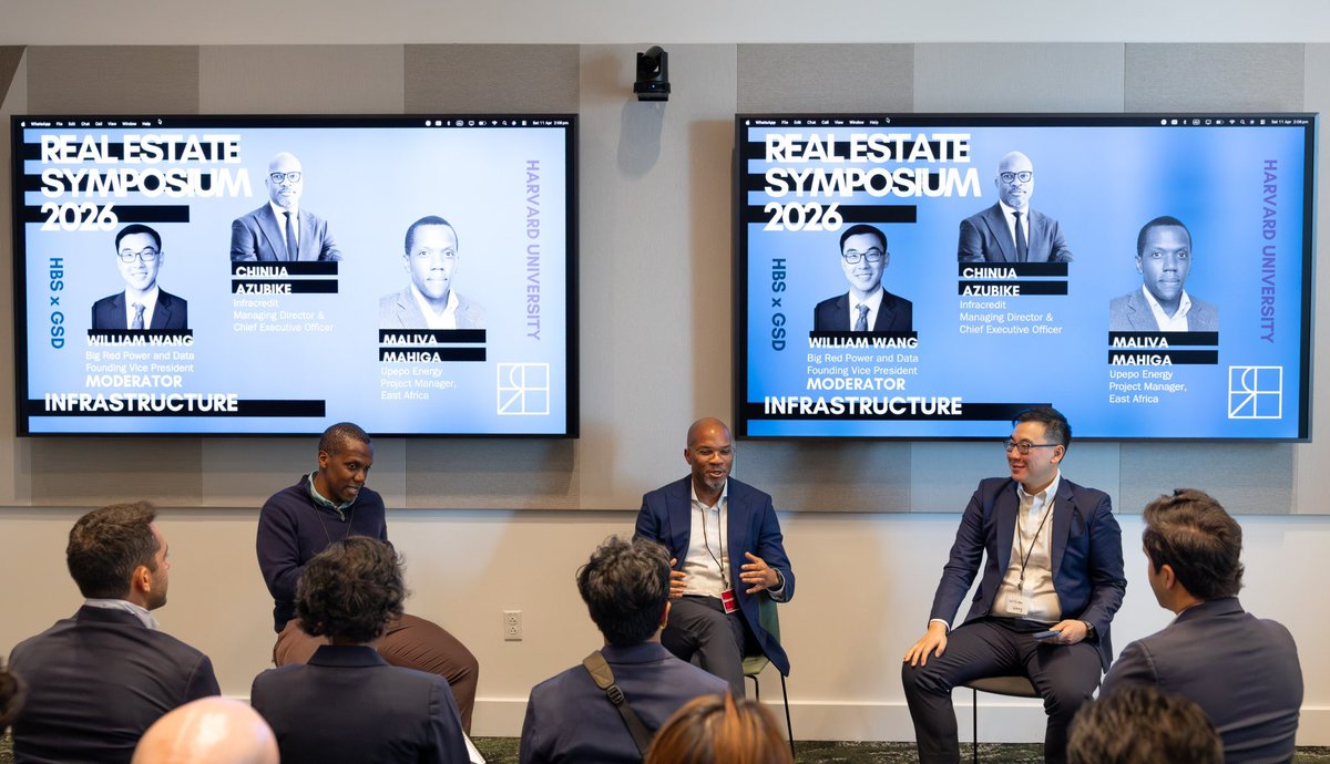 InfraCredit's tweet photo. At the @Harvard Real Estate Symposium, our CEO joined a forum on "Financing Sustainable Infrastructure in Emerging Markets,” discussing how projects move from concept to execution, with an interactive deal structuring exercise anchoring the conversation in practical application. https://t.co/whW73mpcO0