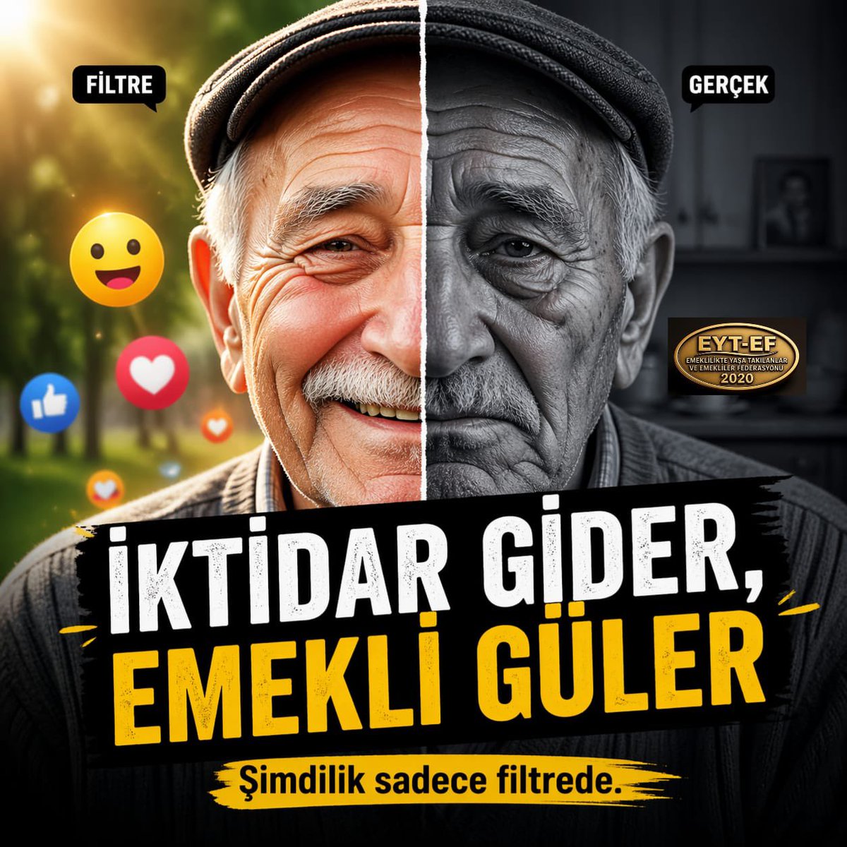 Emeği değersizleştiren,
Emekliyi yük gören anlayış kabul edilemez

#iktidarGiderEmekliGüler
#EkYasaGelir5000KısmiGüler