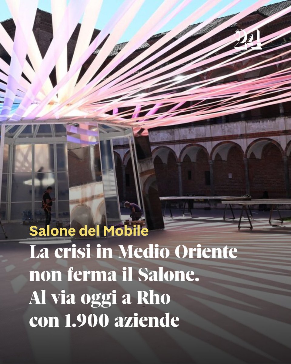 sole24ore's tweet image. ➡️ Leggi l'articolo: ilsole24ore.com/art/la-crisi-m…

#SalonedelMobile #MedioOriente #aziende