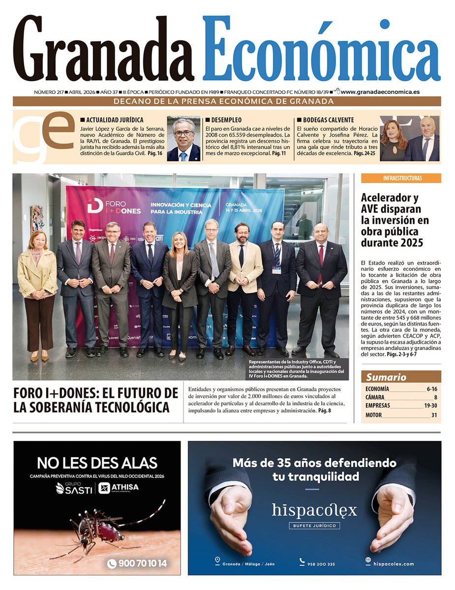 Descarga edición impresa PDF Nº 217-GE ABRIL 2026
granadaeconomica.es/edicion-impres…