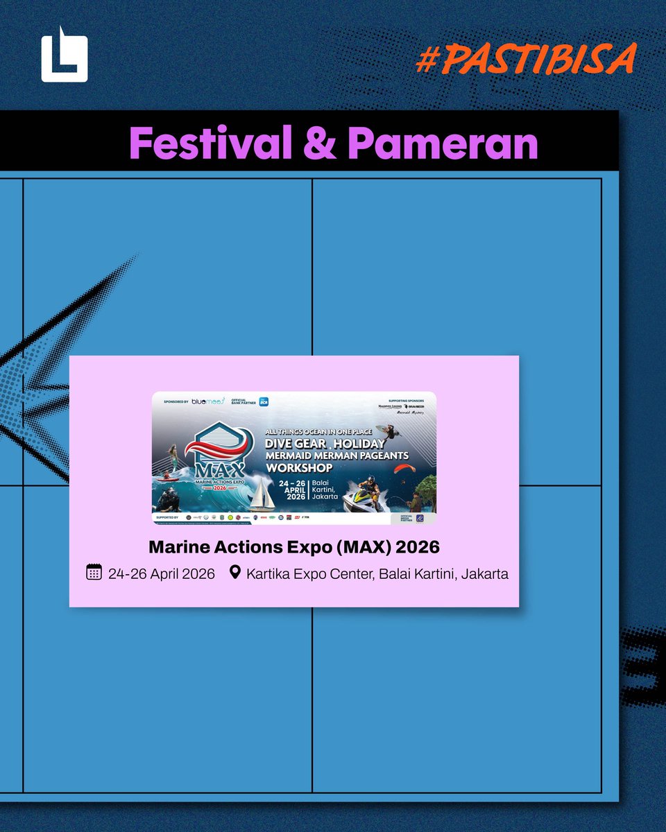 loketcom's tweet image. Belum beli tiketnya? Masih ada kesempatan! Langsung ke here.loket.com/eotw2026loktw

Bisa nggak bisa, kamu #PASTIBISA seru-seruan bareng di event-event ini 😎

#LOKET #Loketcom #Event2GoThisWeek