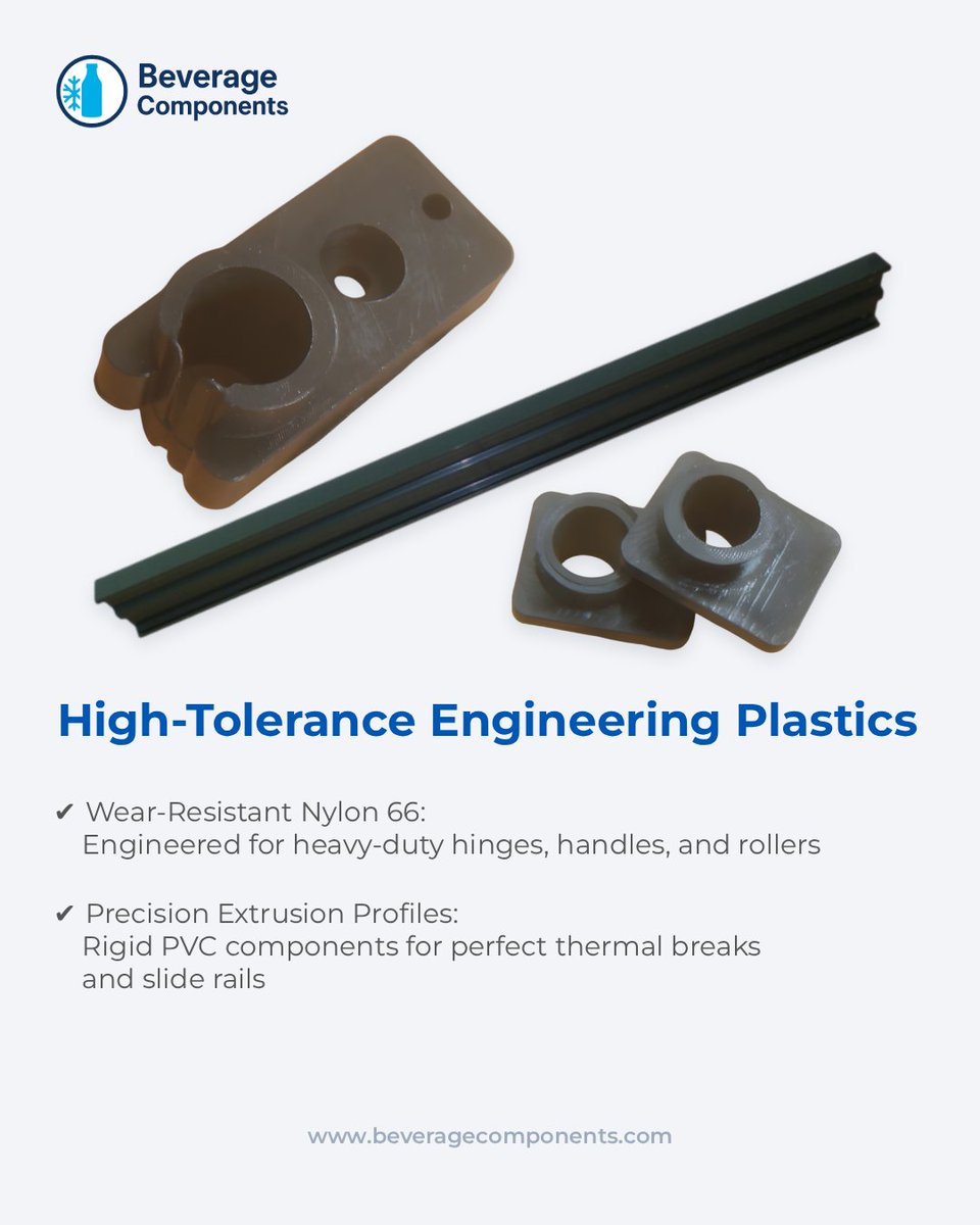 FrostoneParts's tweet image. Food-grade &amp;amp; durable plastics for beverage dispensers! 🥛⚙️

Series 5: Plastic Parts. FDA-approved HDPE containers, Nylon 66 hinges &amp;amp; ABS housings via custom injection, blow &amp;amp; extrusion. OEM tooling ready!

🔗 Specs: beveragecomponents.com/products/plast…

#OEM #Plastics