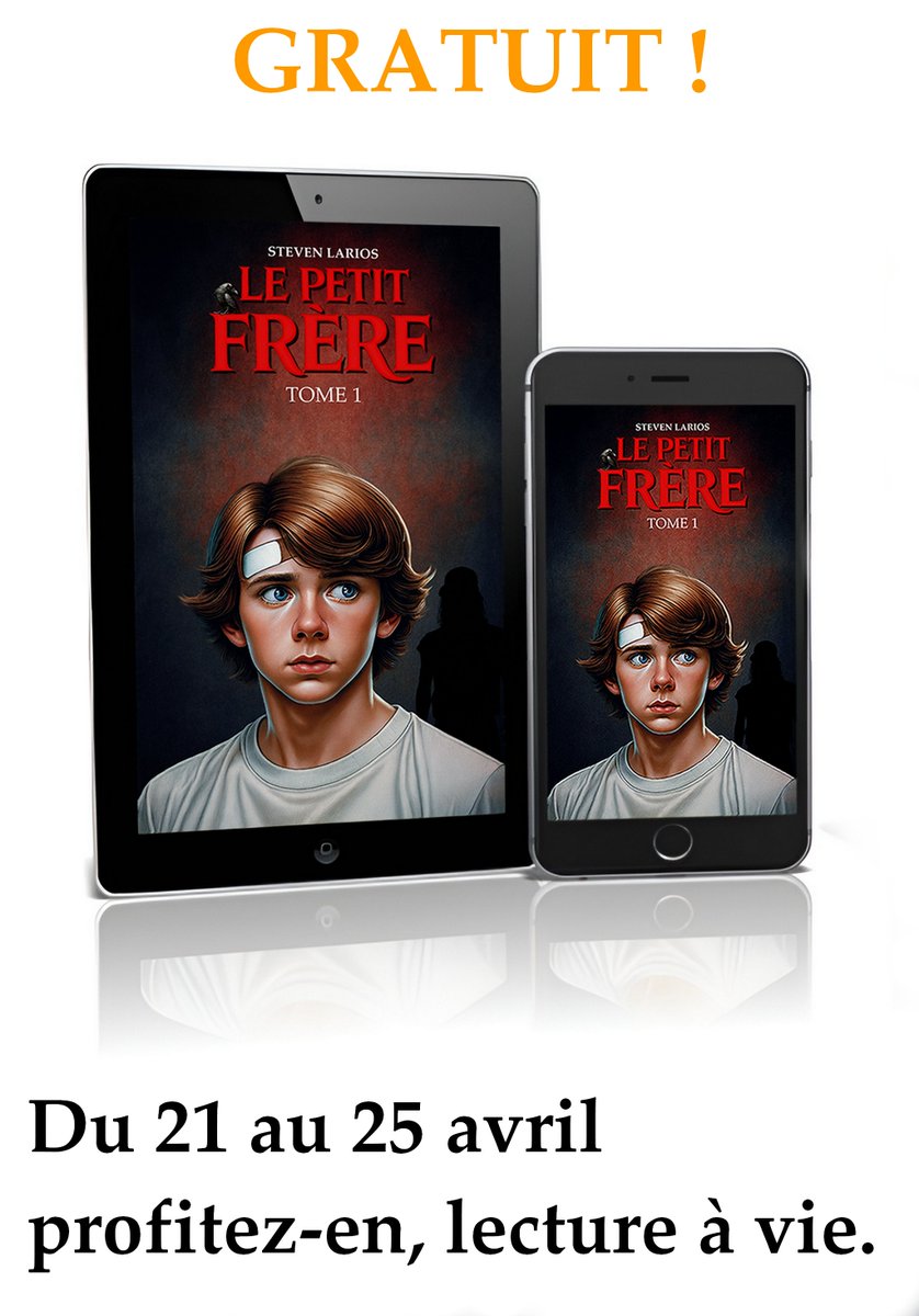SLariosAuteur's tweet photo. Grande info ! Découvrez gratuitement le tome 1 de LE PETIT FRÈRE en ebook à partir d'aujourd'hui, le 21 avril sur Amazon, jusqu'au 25 avril.
👇
https://t.co/Pey7BOFn55

Profitez en vite !

#littérature #livrefrançais #thrillerfrançais #lecture #autoédition #ebooks #thriller #kdp https://t.co/VdJrN8VJ3p