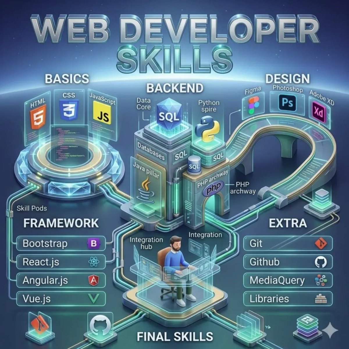 Ronald_vanLoon's tweet image. The Complete Roadmap to Becoming a #Web Developer by 2026
by @Python_Dv

#EmergingTech #Innovation #Technology