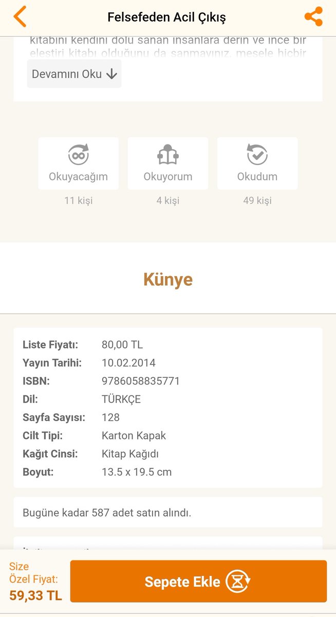 KaanEminoglu's tweet photo. Fransa'da yayımlanan boş defter en çok satan kitaplardan biri olmuş. Bülent Akyürek'in "Felsefeden Acil Çıkış" adlı boş sayfalardan oluşan bir kitabı vardı. Kitapyurdu'nda Akyürek'in bu boş kitabından 587 adet satılmış. Okurluğun içinin boşaltılmasına bundan güzel örnek olamazdı! https://t.co/Xb98tIagAn