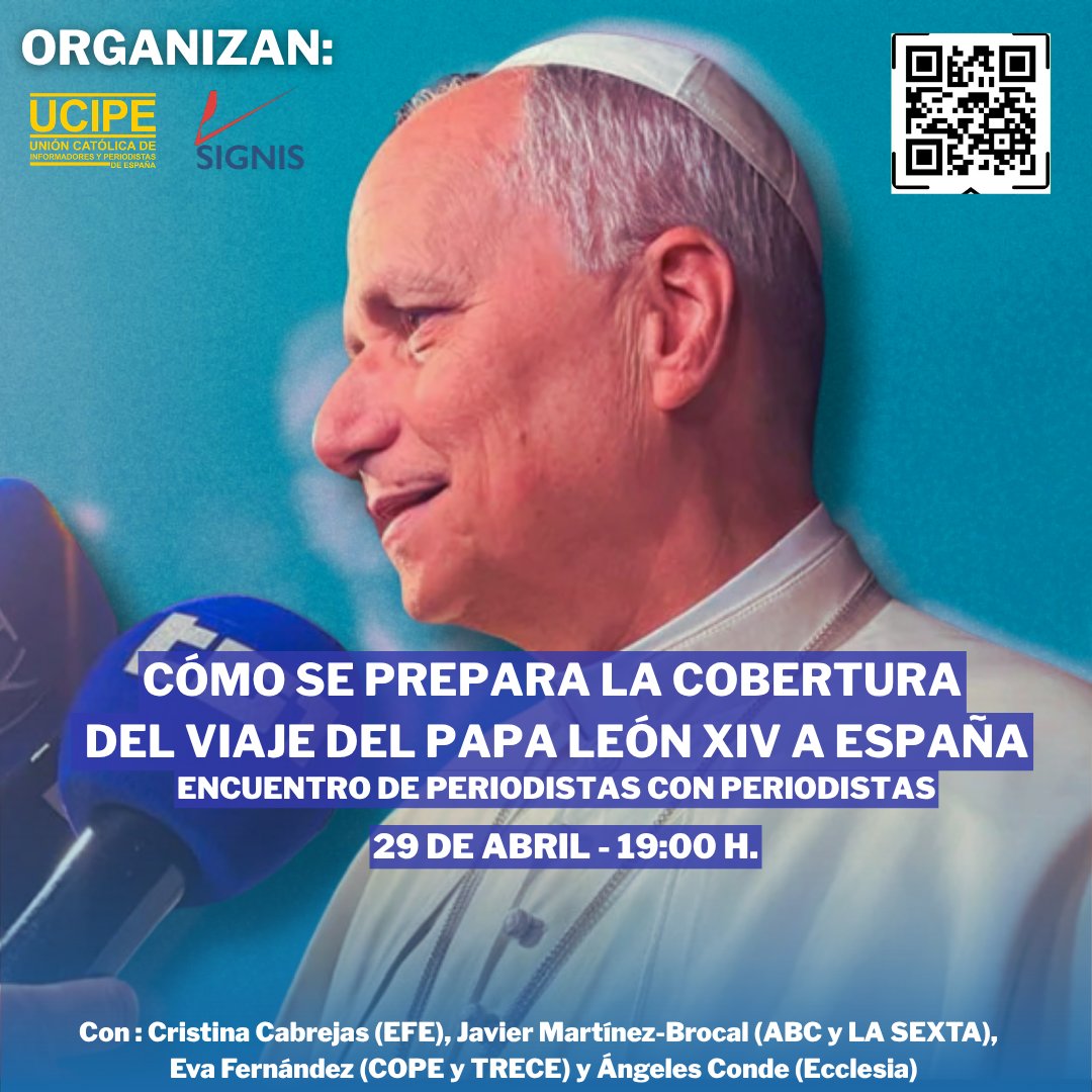 CECS_CEE's tweet photo. ¿𝐂𝐨́𝐦𝐨 𝐬𝐞 𝐩𝐫𝐞𝐩𝐚𝐫𝐚 𝐥𝐚 𝐜𝐨𝐛𝐞𝐫𝐭𝐮𝐫𝐚 𝐝𝐞 𝐮𝐧 𝐯𝐢𝐚𝐣𝐞 𝐚𝐩𝐨𝐬𝐭𝐨́𝐥𝐢𝐜𝐨?📹

Todos los detalles en el encuentro de periodistas que tendrá lugar el próximo 29 de abril de cara a la visita de León XIV✍️

organizado por @SignisHispania y @UCIPE_es 🤝 https://t.co/tljzgarxll