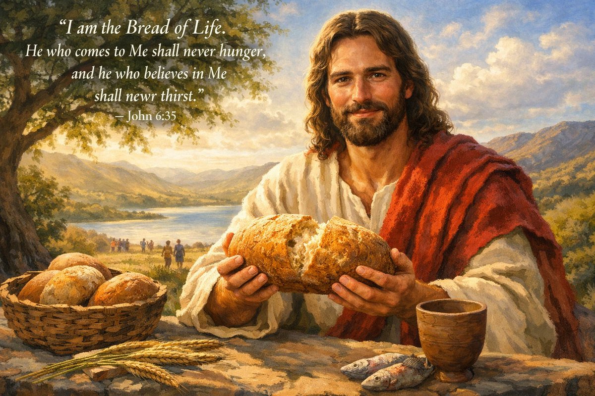 RosaryManJim's tweet image. Today's #Blog -  Tuesday of the 3rd Week of Easter - April 21, 2026 * I Am the #BreadofLife "When was the last time you came to #Jesus specifically hungry, not with a to-do list, but with a real need to be fed?" beads-of-joy-blog-ii.blogspot.com/2026/04/I-Am-t…