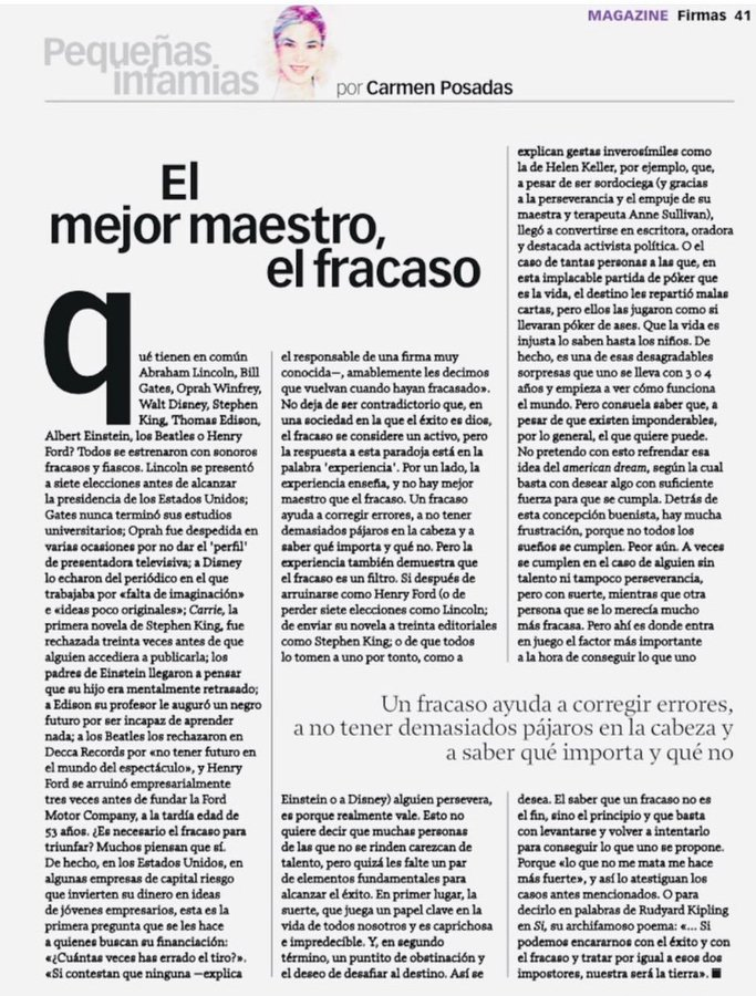 virginiog's tweet photo. El fracaso no es el final: es un maestro que tendrás 
El fracaso corrige errores, te quita pájaros de la cabeza y te enseña qué realmente importa 
Persevera, aprende y trata al éxito y al fracaso como los dos impostores que son 
Mañana tu mayor revés puede ser tu mejor historia https://t.co/kp1VzIxXvG