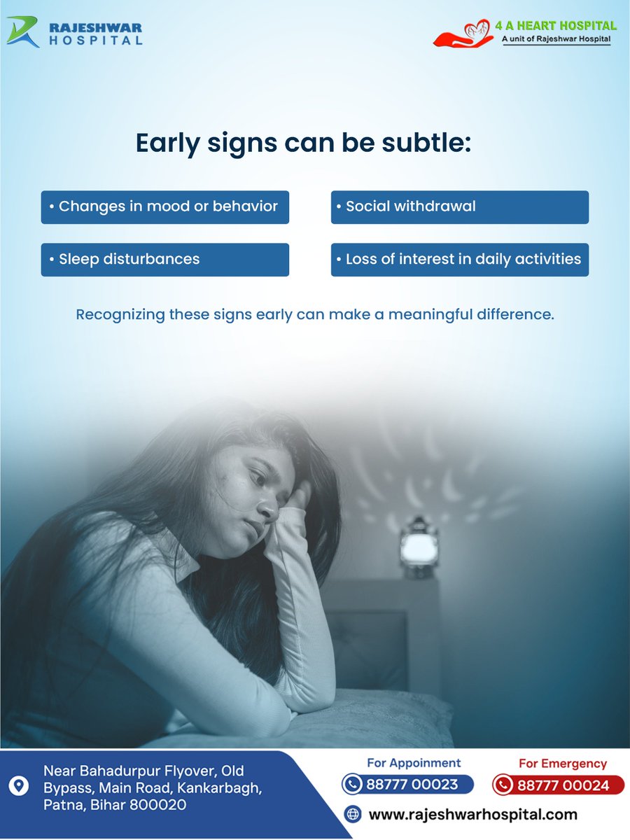 RajeshwarHospi2's tweet image. Teen stress is real and often hidden.
Mood changes, isolation, or sleep issues can be early signs.
Listen, support, and act early.

Because mental health matters at every age.

#StressAwareness #TeenMentalHealth #HealthyMind #SupportTeens #MentalWellbeing