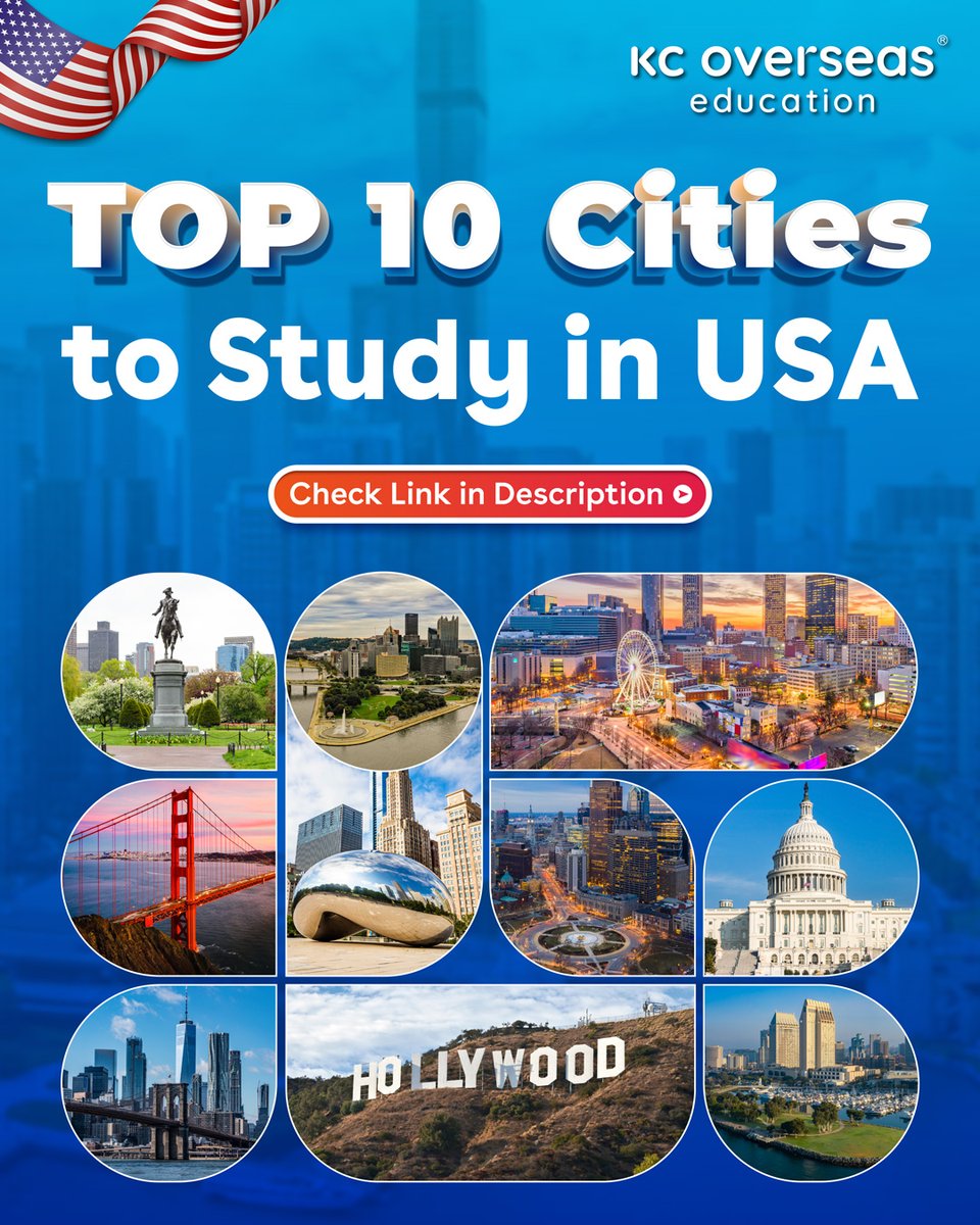 KCOverseasEdu's tweet image. Check for Top Universities, Costs, Culture &amp;amp; more. 
Compare, analyse, and pick the city of your choice.
 Read our latest article for complete details: lnk.ua/9hpC6wZYH

#StudyinUSA #StudyAbroad