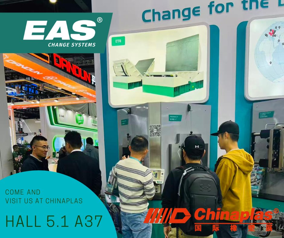 EAS_Europe's tweet photo. 🚨We’re Live at ChinaPlas2026! 🚨

The wait is over—Day 2 of the ChinaPlas2026 has officially kicked off here in Shanghai (China)! Let’s make this a show to remember. See you at Hall 5.1 Booth A37 !

#PlasticsInnovation #RubberIndustry #moldchangesystems #SmartManufacturing https://t.co/zaZps9cC0j
