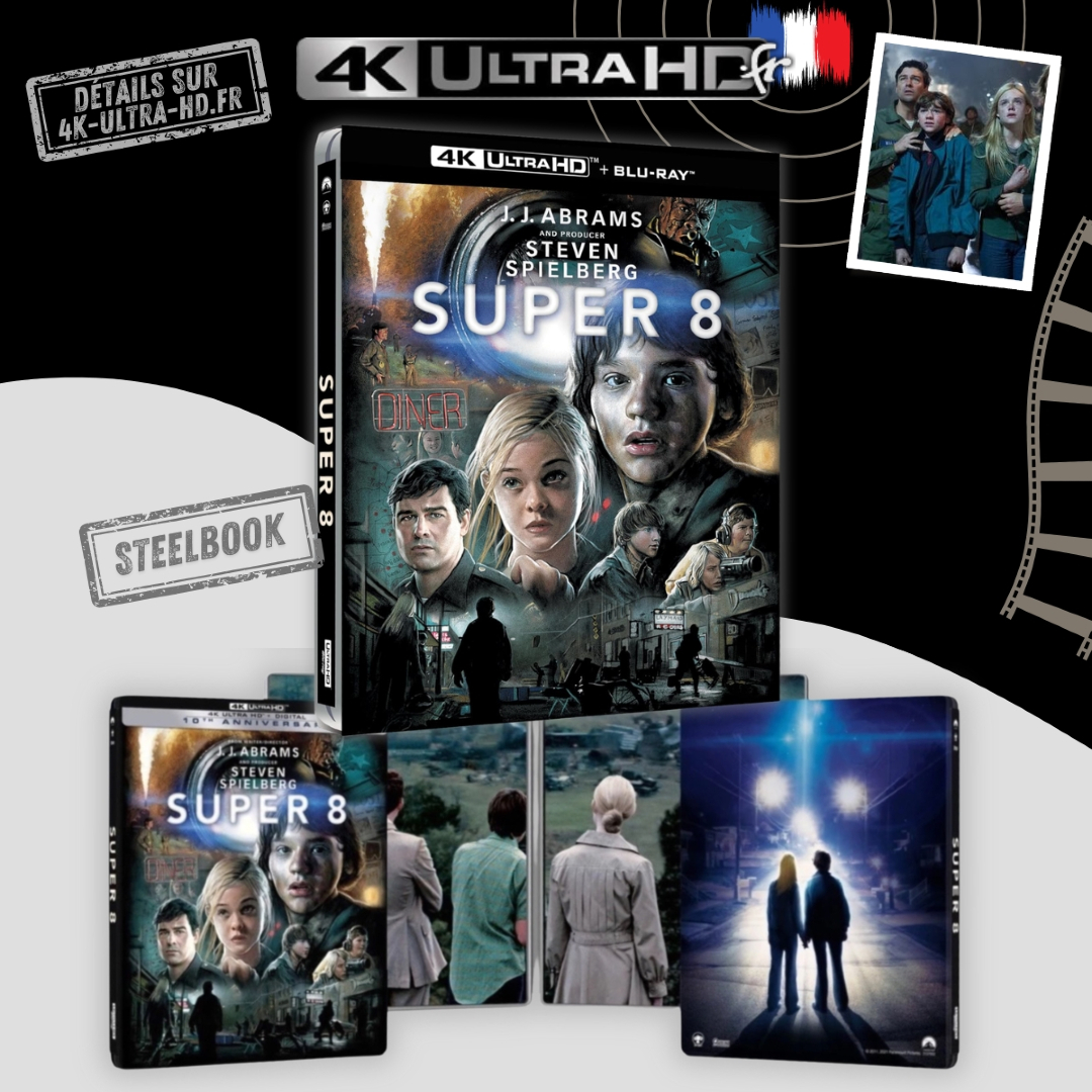 4KultrahdFR's tweet image. 🟢 Précommande ouverte – « 𝗦𝗨𝗣𝗘𝗥 𝟴 » 4K 🇫🇷  

📀 Steelbook ➡ 4k-ultra-hd.fr/film/super-8-4…

📆 Sortie prévue : 15 Juillet 2026
🎬 de #JJAbrams avec #JoelCourtney #ElleFanningKyle

#steelbook #4KUltraHD #BluRay4K #4KultrahdFR