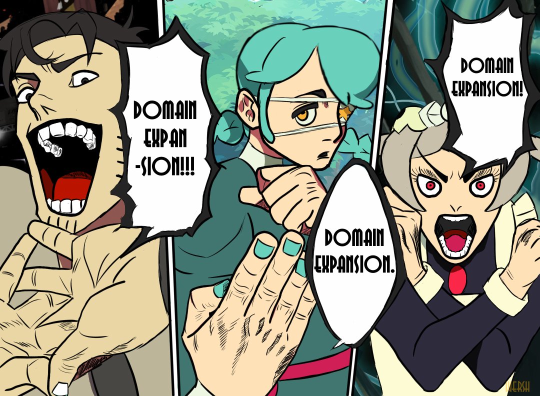 Wersh0__'s tweet photo. TRIPLE DOMAIN EXPANSION (curi) - Skullgirls Version
#Skullgirls #jjk #SkullgirlsArt #Curimanga https://t.co/6IOjXksOFd