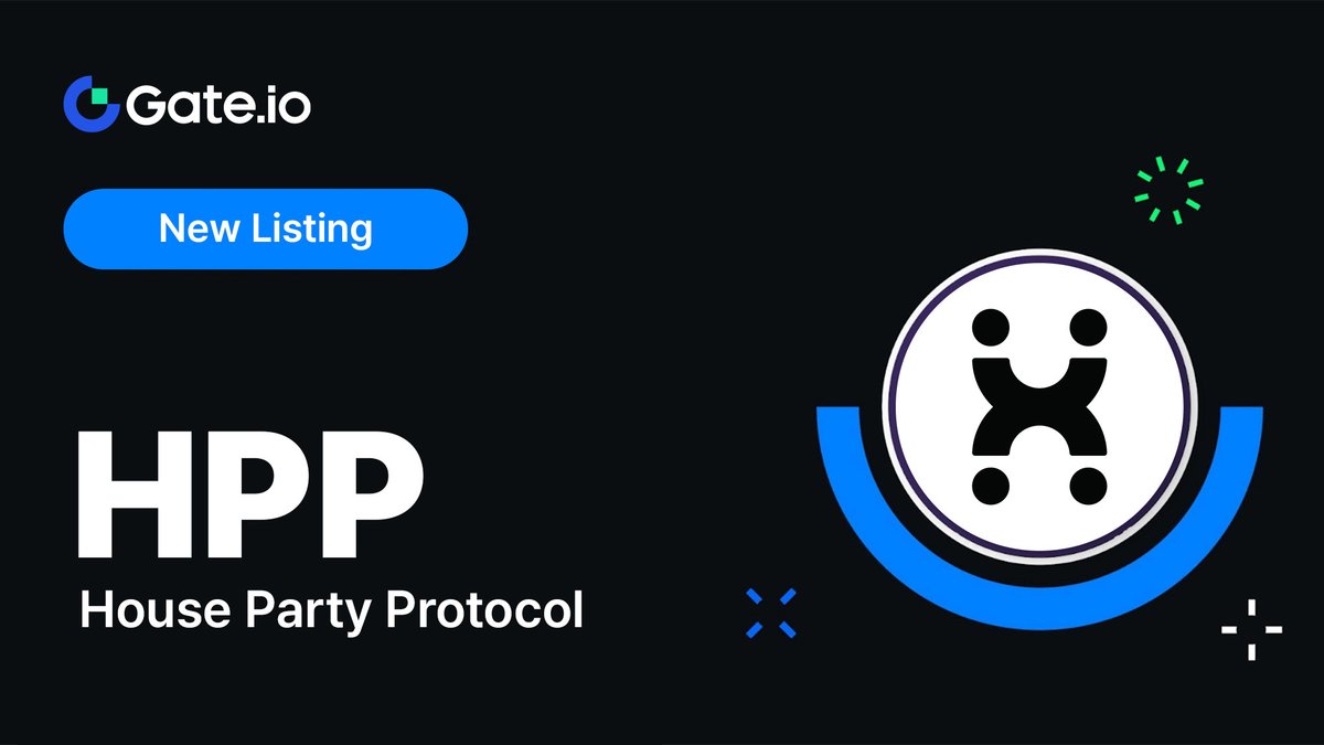 $HPP will be listed on <a href="/Gate/">Gate</a>!

House Party Protocol. Global liquidity access continues.

🔗gate.com/announcements/…

This is just the beginning.