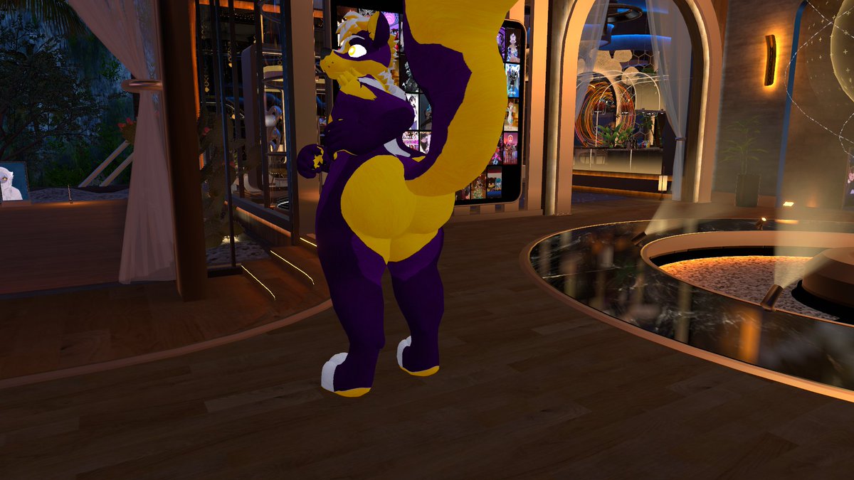 Bandit in vrc be careful he may sit on you when your not looking~ :3