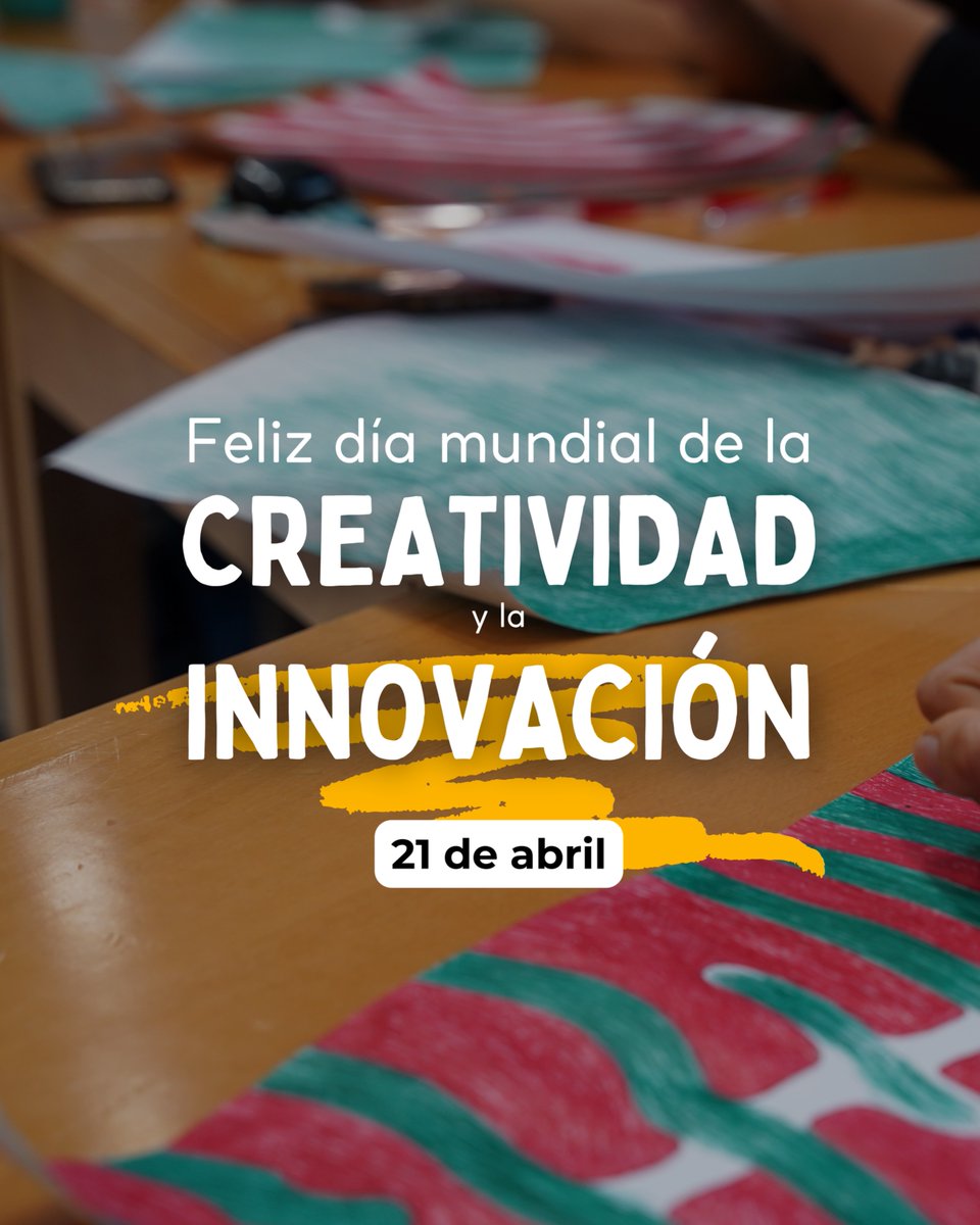 MedialabUGR's tweet image. Hoy, 21 de abril, celebramos el Día Mundial de la Creatividad y la Innovación 💡✨
Impulsado por Naciones Unidas, pone en valor la creatividad como motor de cambio social 📝

@CanalUGR @InnovaUGR  #creative #creatividad #innovacion